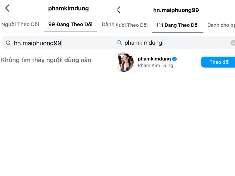 Bà Phạm Kim Dung hủy theo dõi Mai Phương