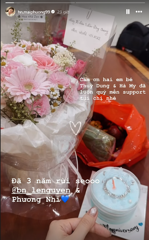 Mai Phương gửi lời cảm ơn trên Instagram