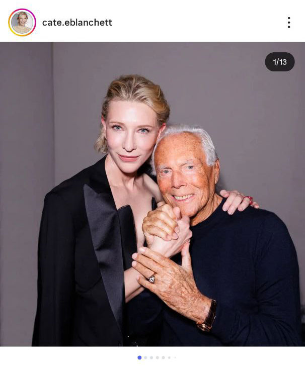 Cate Blanchett thương tiếc nhà thiết kế