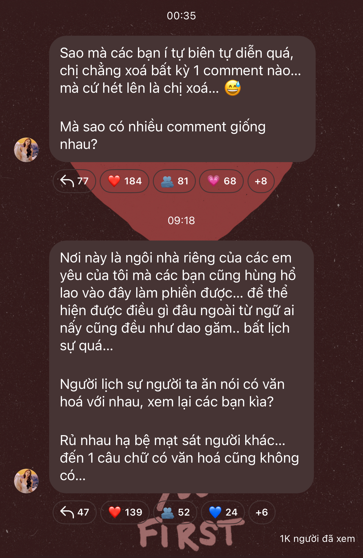 Phạm Quỳnh Anh trong nhóm chat với fan