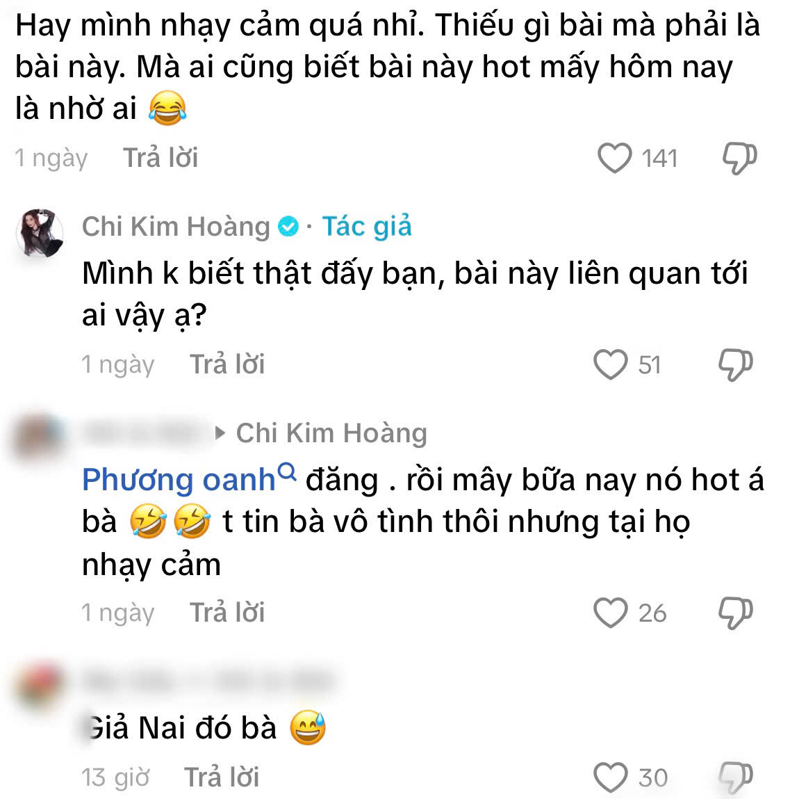 Á hậu Việt bức xúc khi bị nhắc đến cạnh Phương Oanh- Ảnh 3. Hoàng Kim Chi bị bình phẩm tiêu cực do dùng nhạc giống Phương Oanh