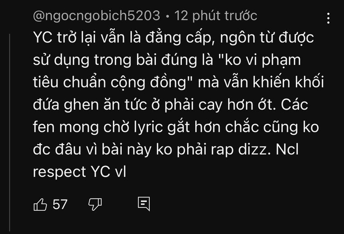 Cộng đồng rap phản ứng với YC