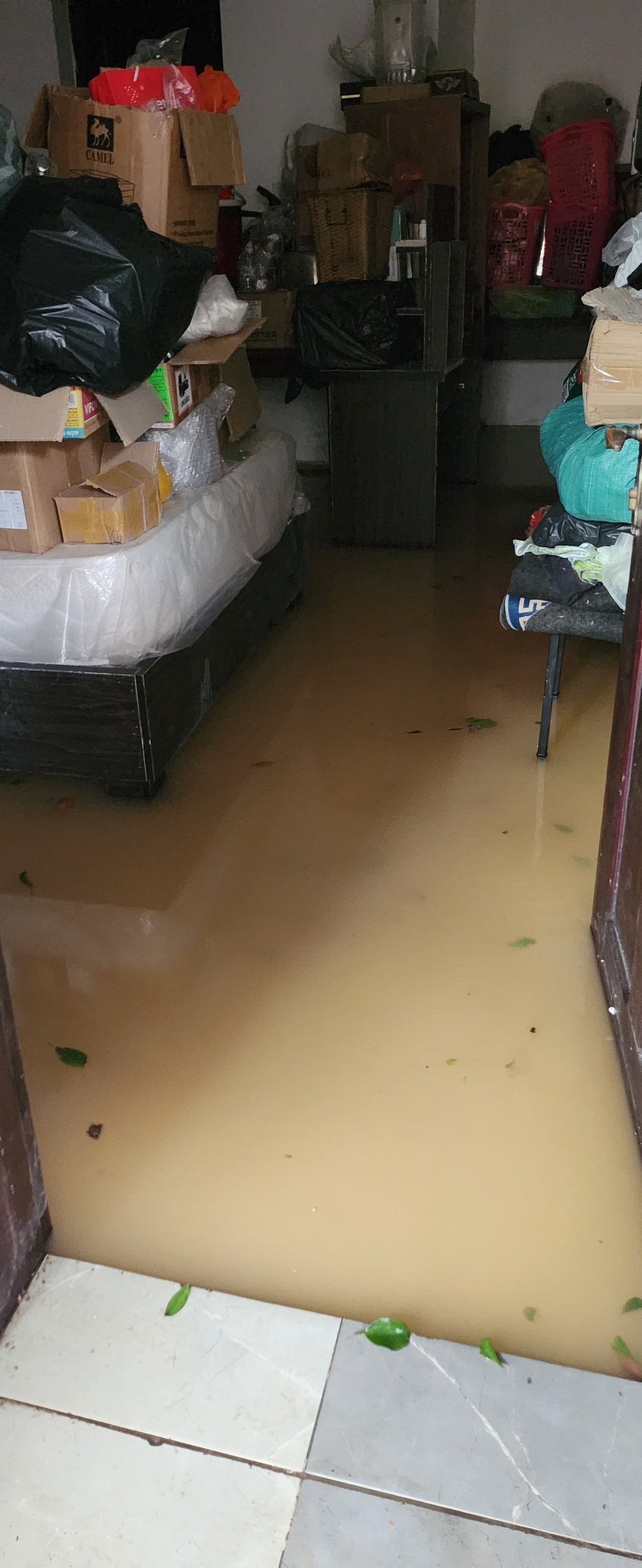 Cận cảnh ngôi nhà ca sĩ Ánh Tuyết ở Đà Nẵng ngập nặng- Ảnh 1. Nước ngập sân nhà Ánh Tuyết