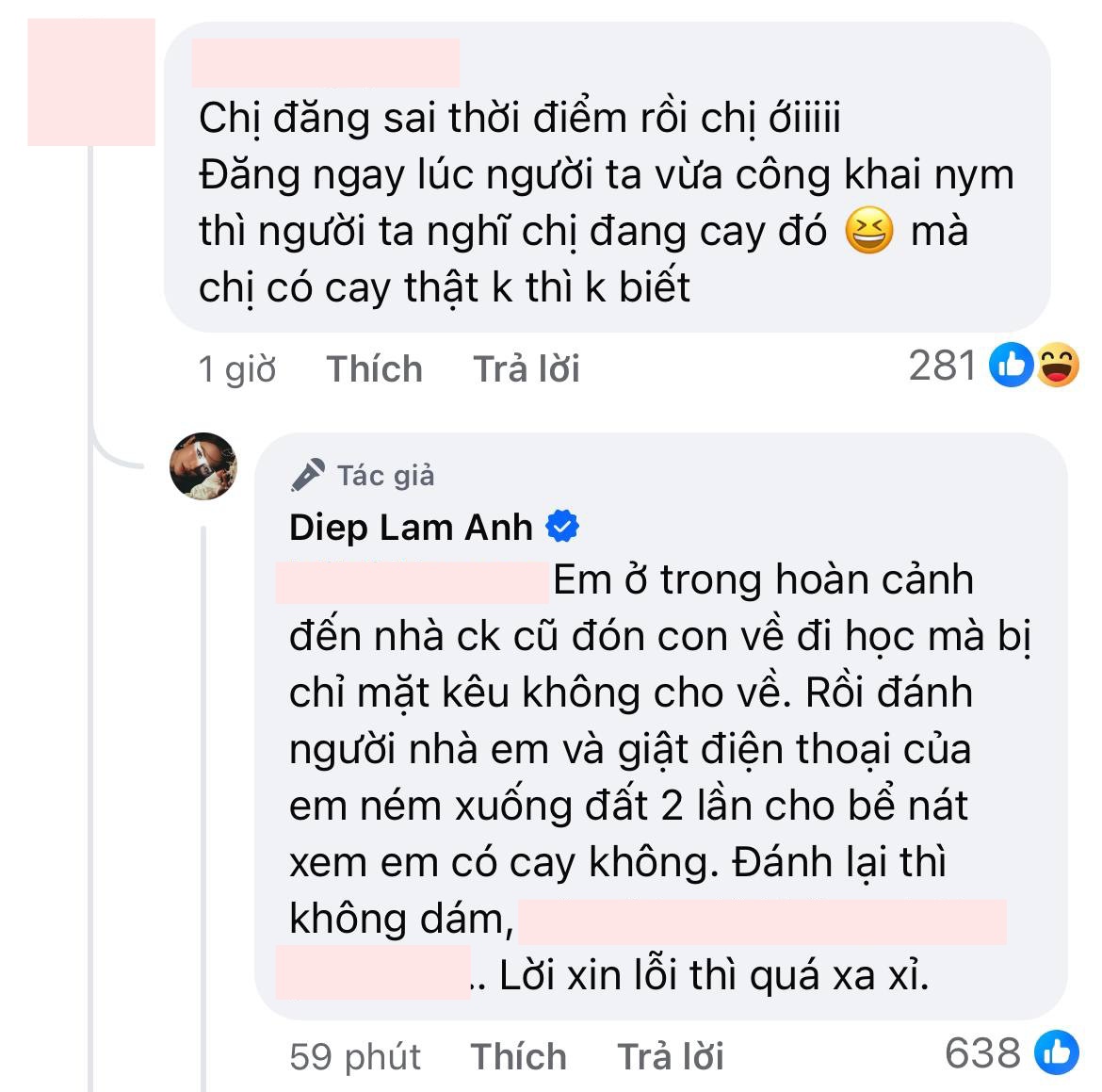 Diệp Lâm Anh đáp trả khi bị nói cay cú