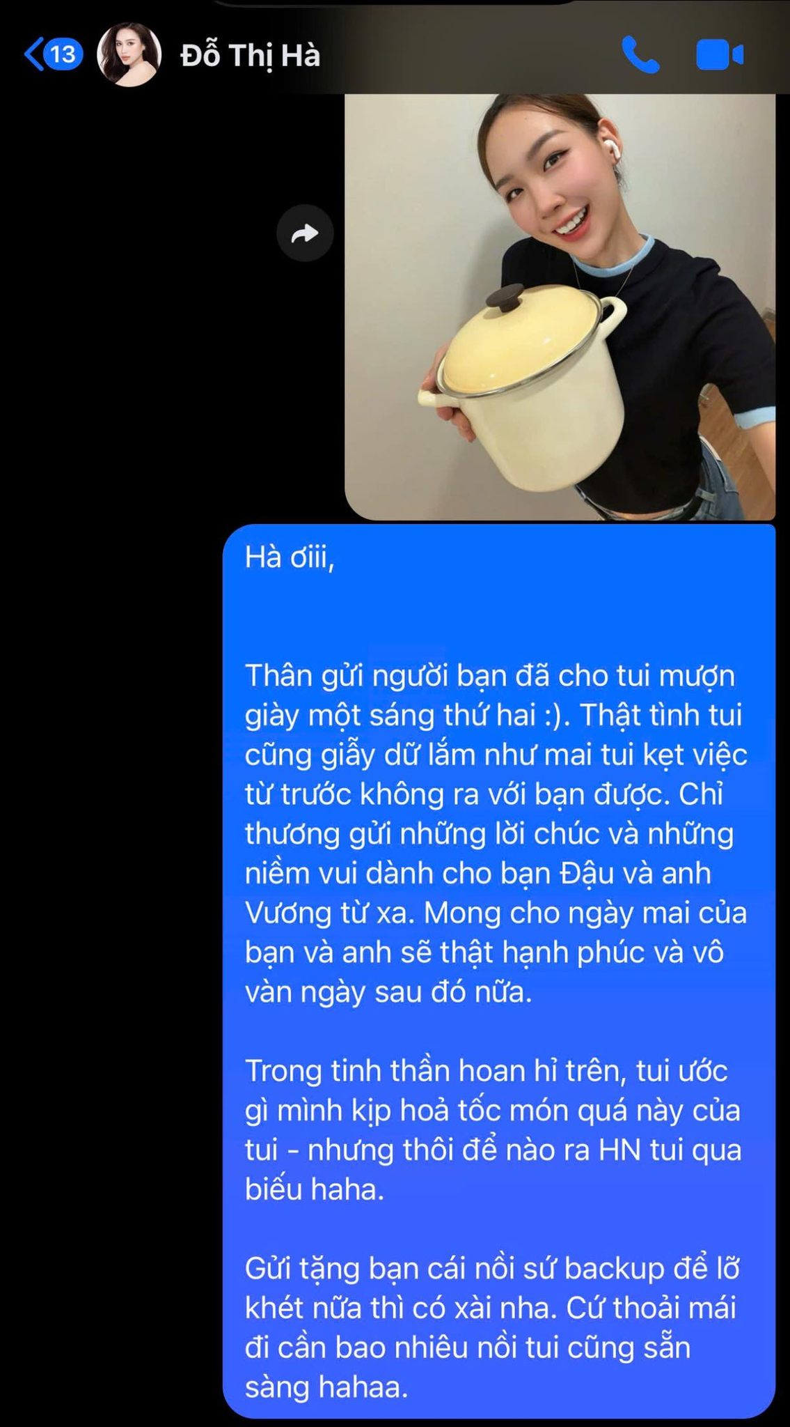 Hoa hậu Bảo Ngọc gửi lời chúc mừng đám cưới