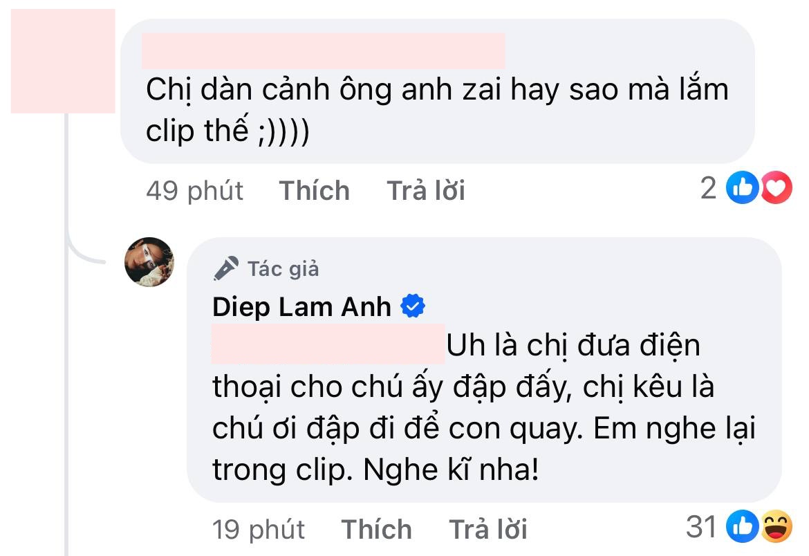 Phản hồi của Diệp Lâm Anh về nghi vấn dàn cảnh