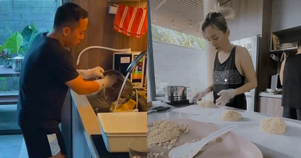 Trước đây, cả hai thường xuyên chia sẻ những khoảnh khắc cùng nhau nấu nướng bên trong biệt thự Khoảnh khắc cùng nấu nướng của cặp đôi