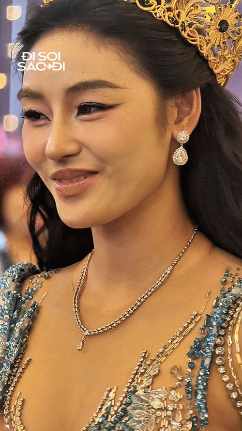 Ý Nhi vượt ải camera thường, Lương Thùy Linh khoe vòng 1 ngồn ngộn hậu bị chê xuống sắc- Ảnh 7. Cận visual của Hoa hậu Yến Nhi