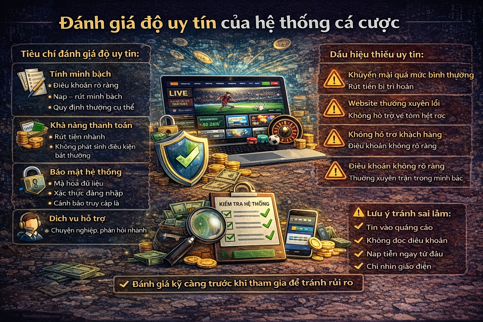 Đánh giá hệ thống cá cược trực tuyến